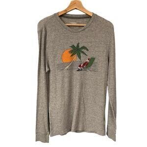 Old Navy Waffle Knit  Santa Shirt Mens S Thermal‎ Beach Christmas Holiday Cozy